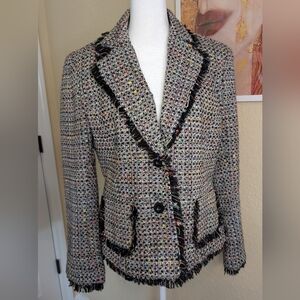 Vintage Multicolor Tweed Blazer